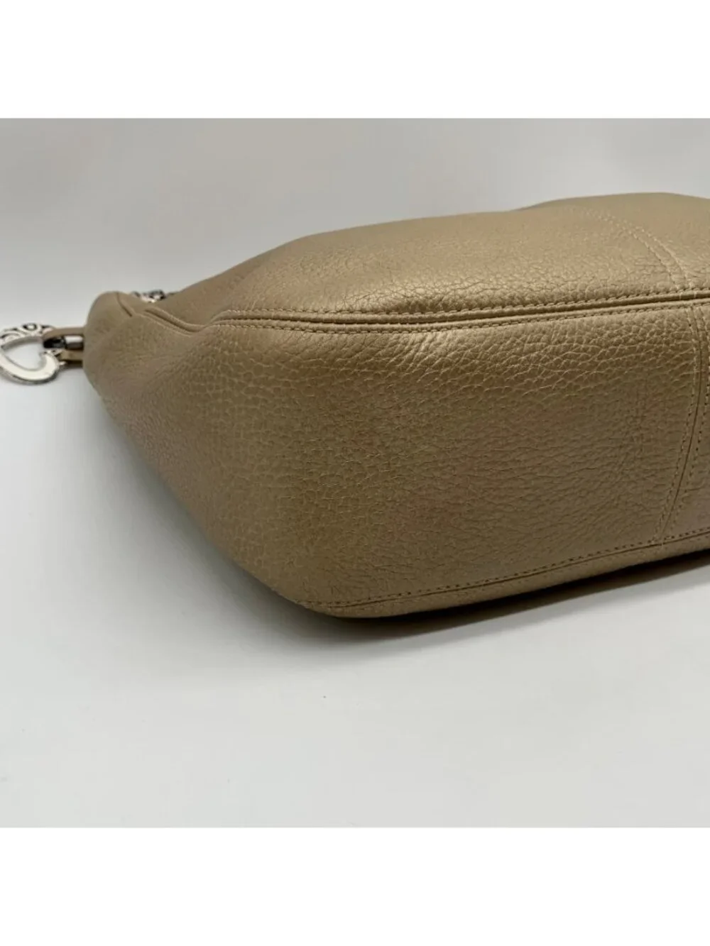 Brighton Barbados Zinc Pearl Pebbled Leather Hobo Bag
